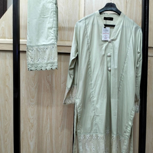 Aangan 2 Pc Cord Set Luxury Lawn Chikankari Dress 2024