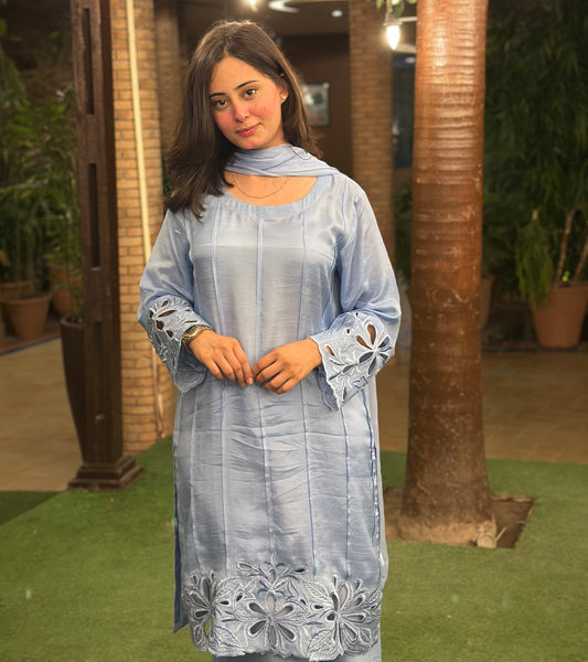 Shop elegant 3 Pcs Pure Pakistani Rawsilk Suit