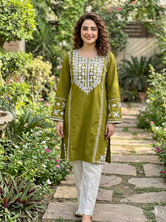 Heavy Embroidered Cotton Lawn Co-ord Set - 2 Piece Suit