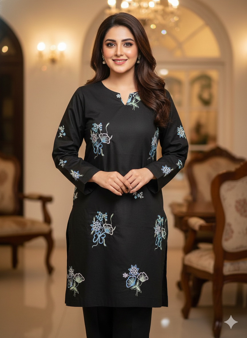 Heavy Embroidered Cotton Lawn Co-ord Set - 2 Piece Suit