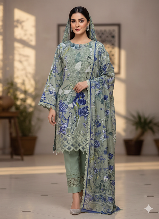 The Luxe Lawn Collection: Ready-to-Wear 3-Piece Suit