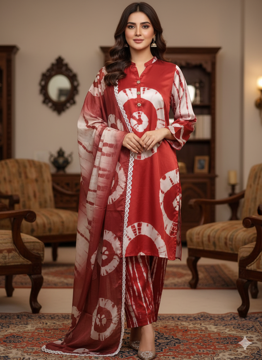 Raqs-e-Silk Shamooz Silk Stitched Dress 2024