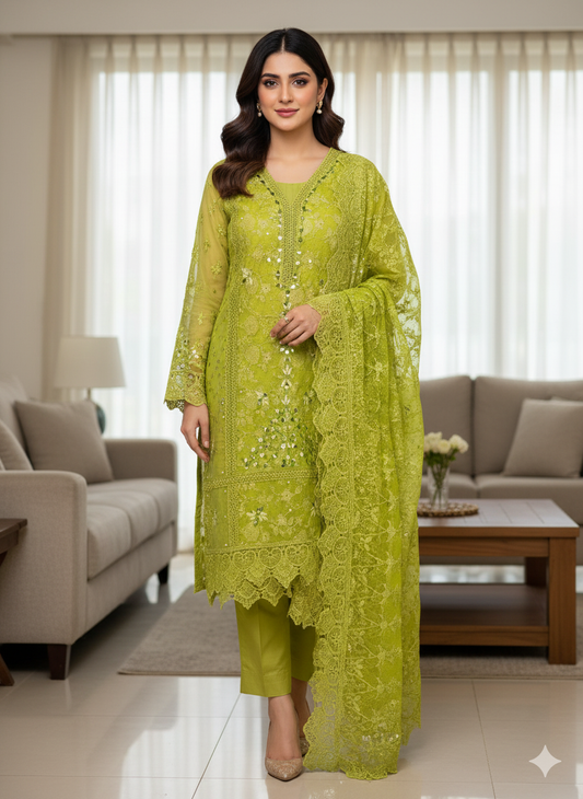 Luxurious Winter Fancy Unstitched 3-Piece Ensemble