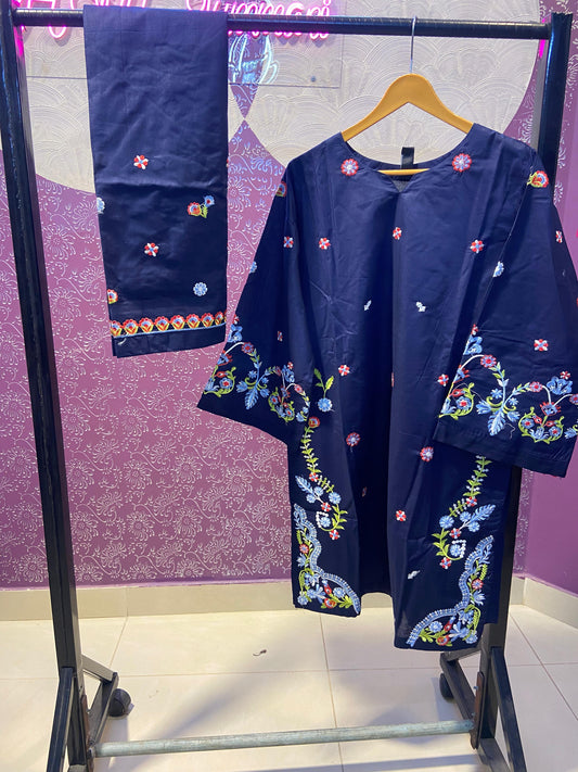 Heavy Embroidered Cotton Lawn Co-ord Set - 2 Piece Suit