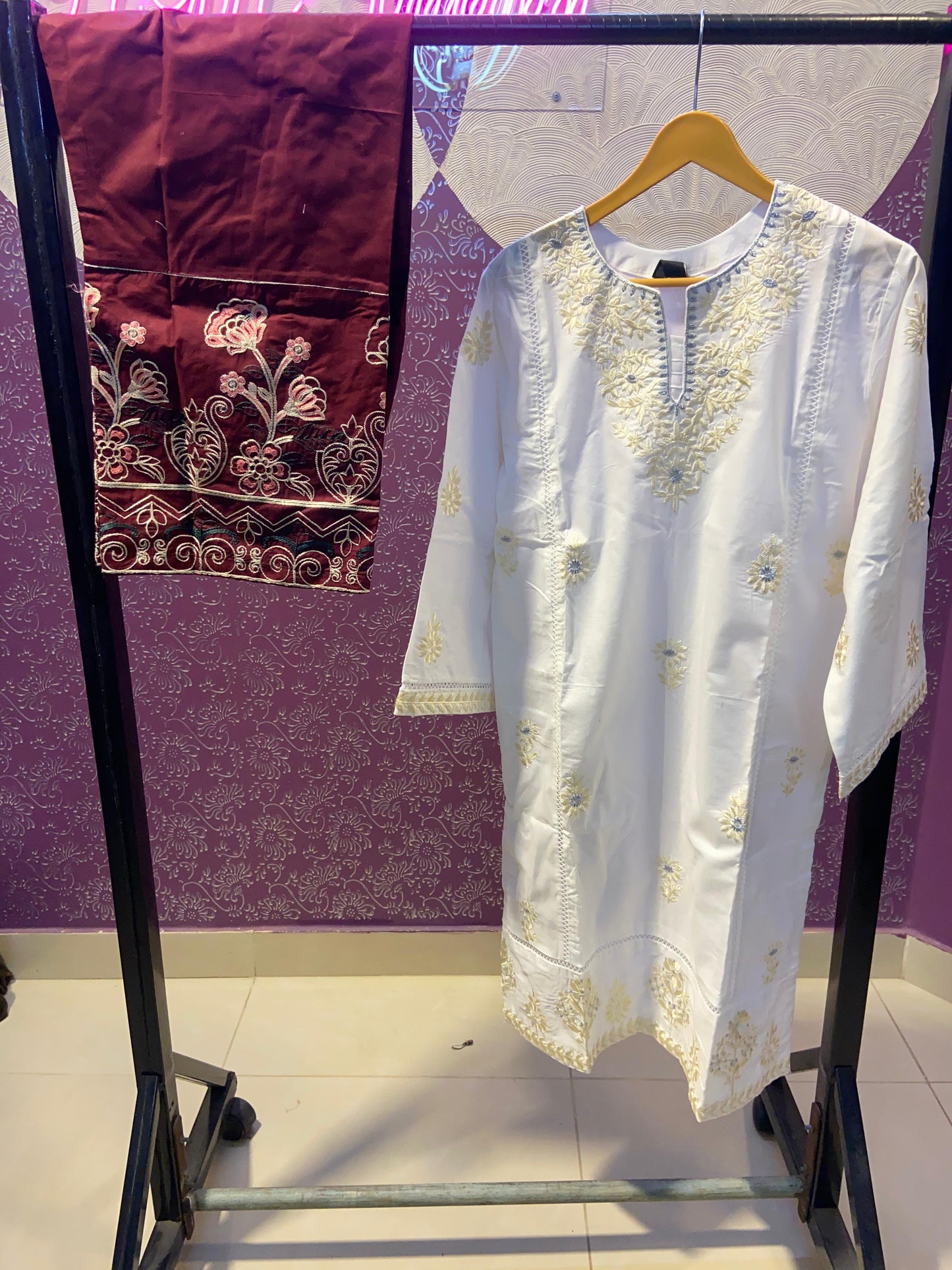 Heavy Embroidered Cotton Lawn Co-ord Set - 2 Piece Suit