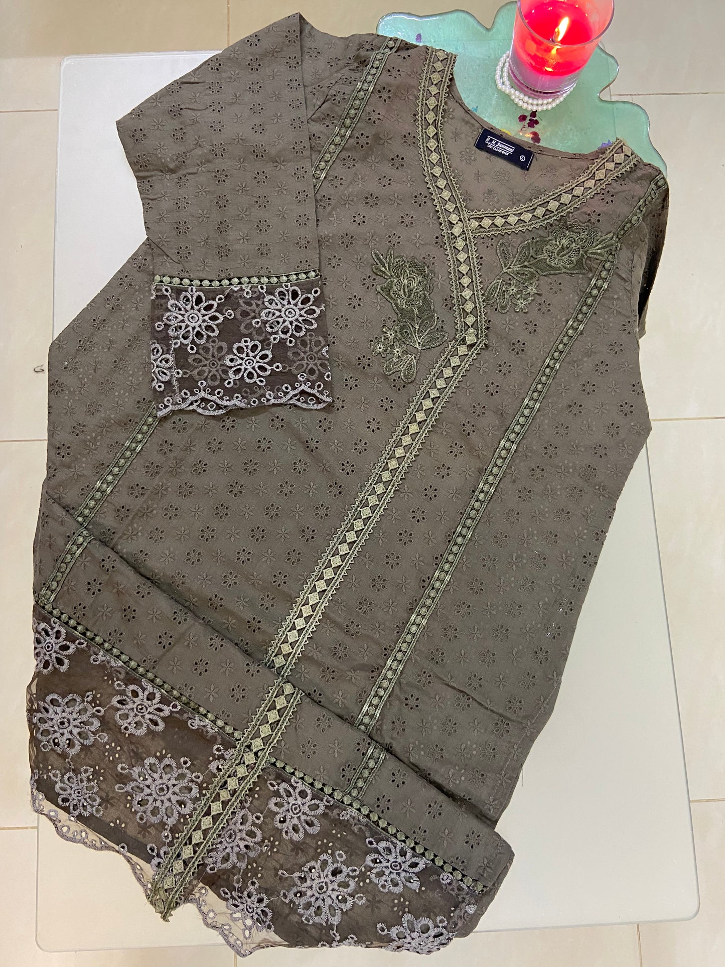 Rangrez Premium Pure Lawn Chikankari Shirt 2024