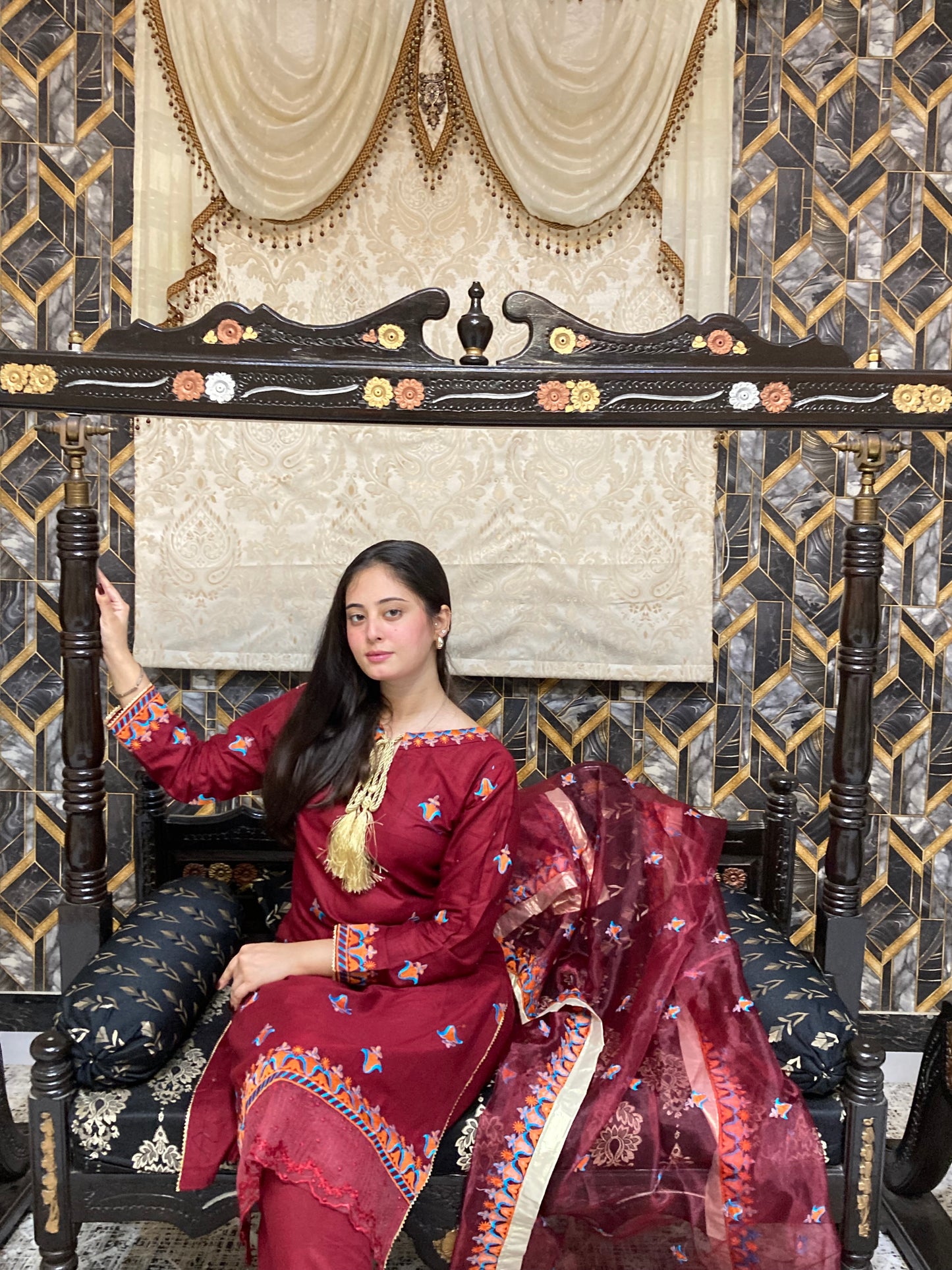 Shafoon  Luxury Lawn Chikankari Dress 2024