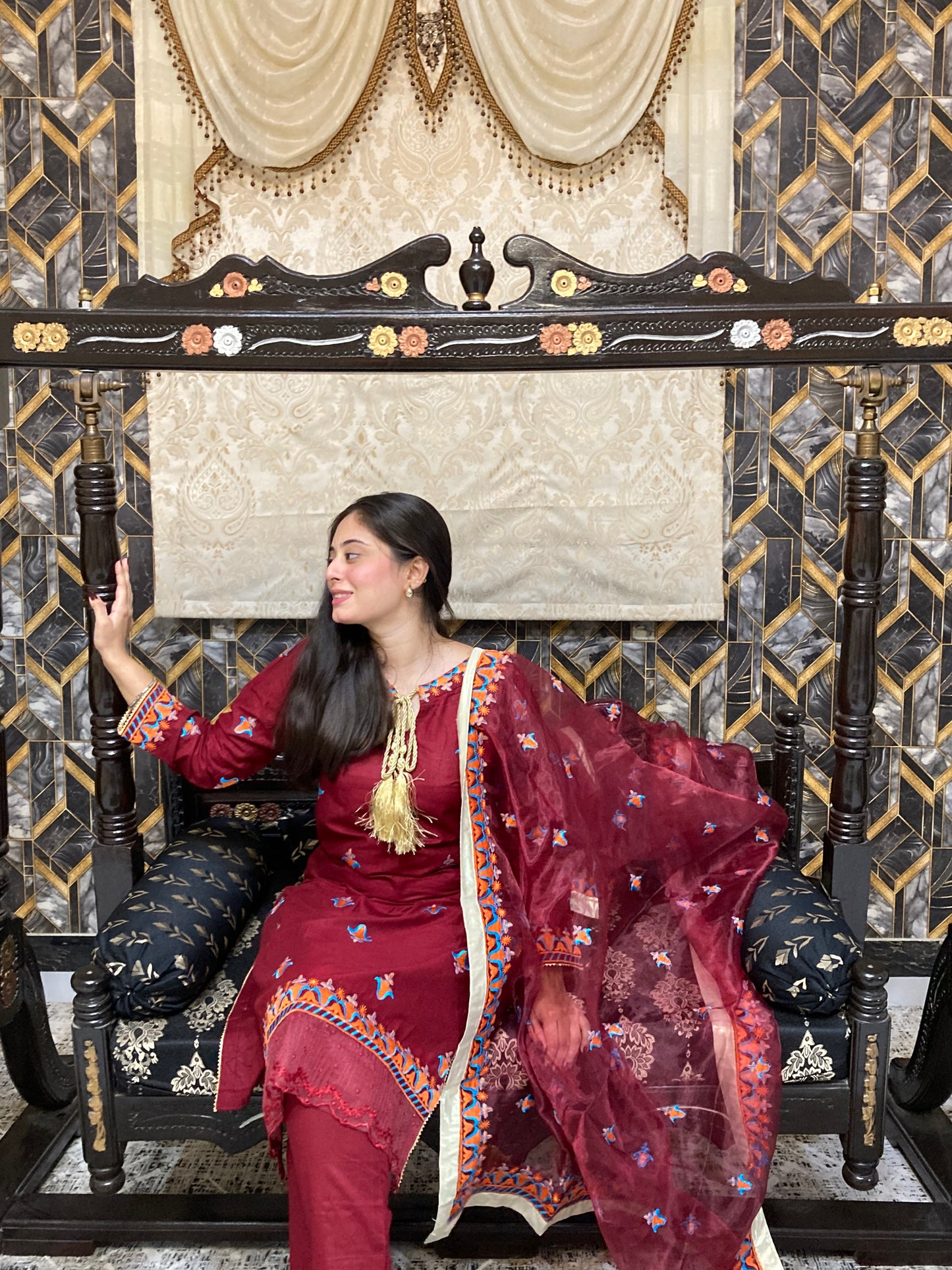 Shafoon  Luxury Lawn Chikankari Dress 2024