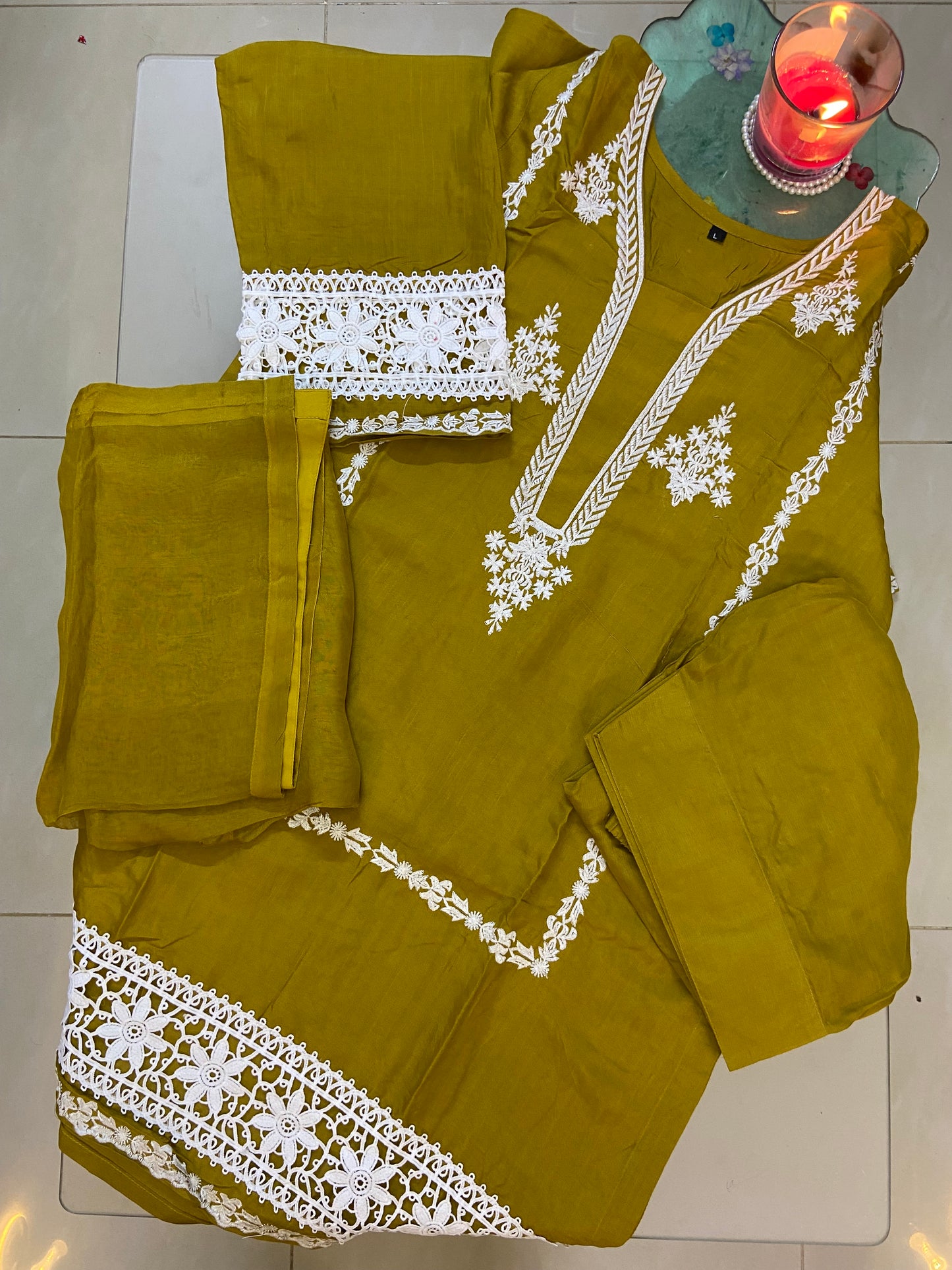 3-Piece Ready-to-Wear Farshi Luxury Ensemble