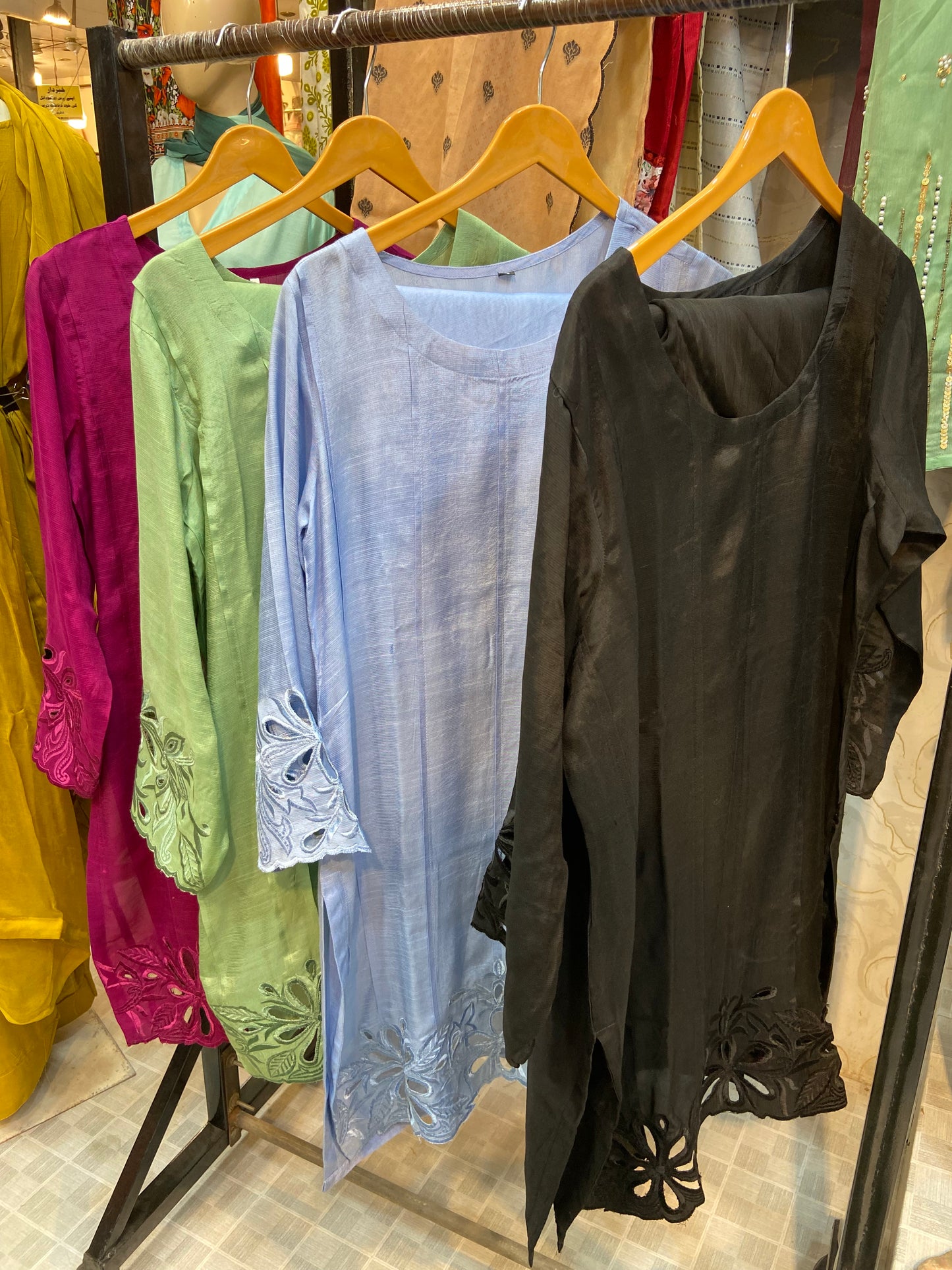 Shop elegant 3 Pcs Pure Pakistani Rawsilk Suit