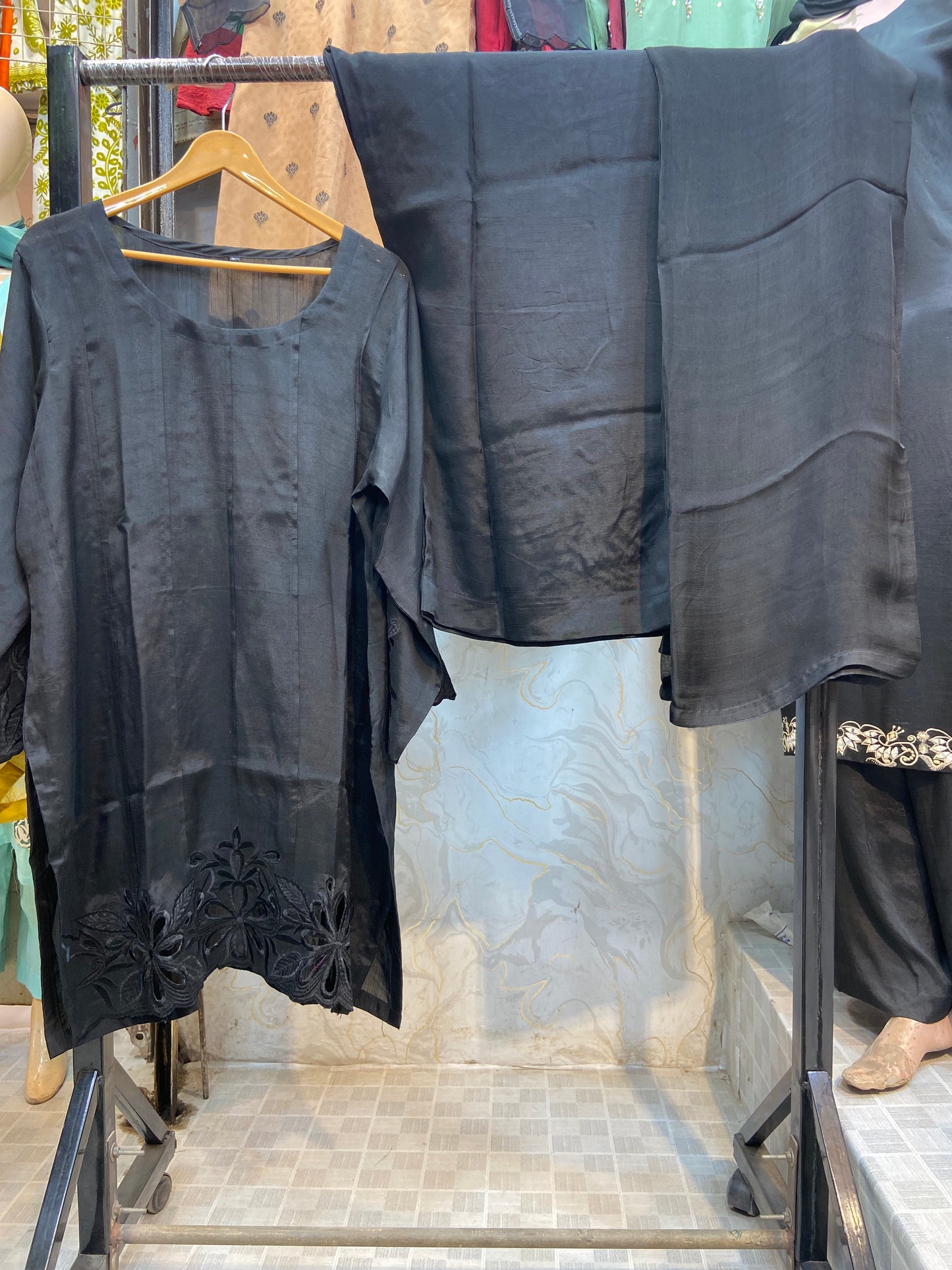 Shop elegant 3 Pcs Pure Pakistani Rawsilk Suit