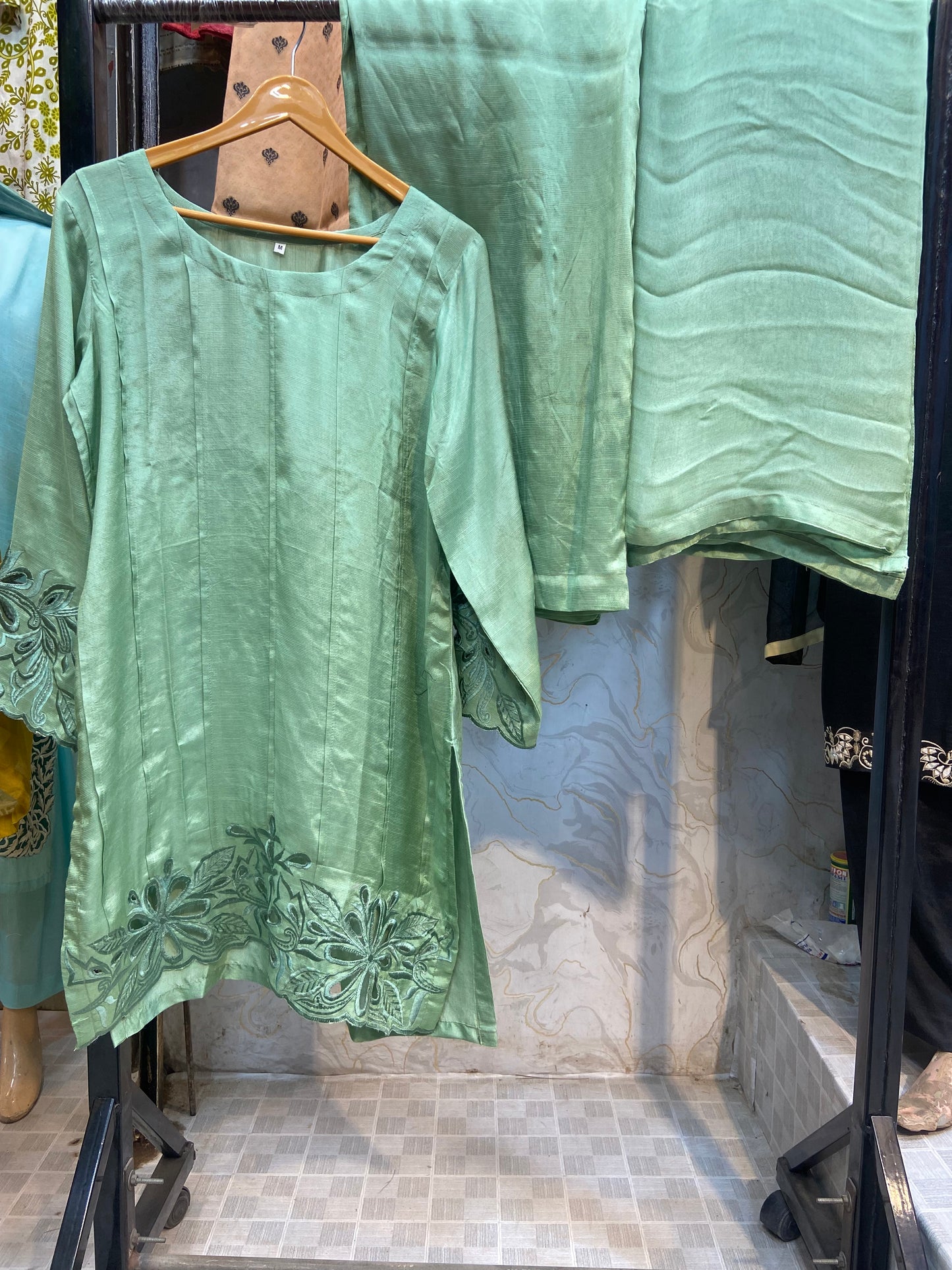 Shop elegant 3 Pcs Pure Pakistani Rawsilk Suit