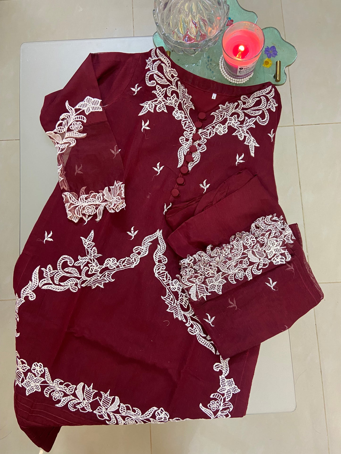 Khushbu Premium Khaadi Soft Net Dress By Hm Jummani 2024