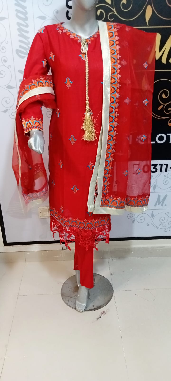 Shafoon  Luxury Lawn Chikankari Dress 2024