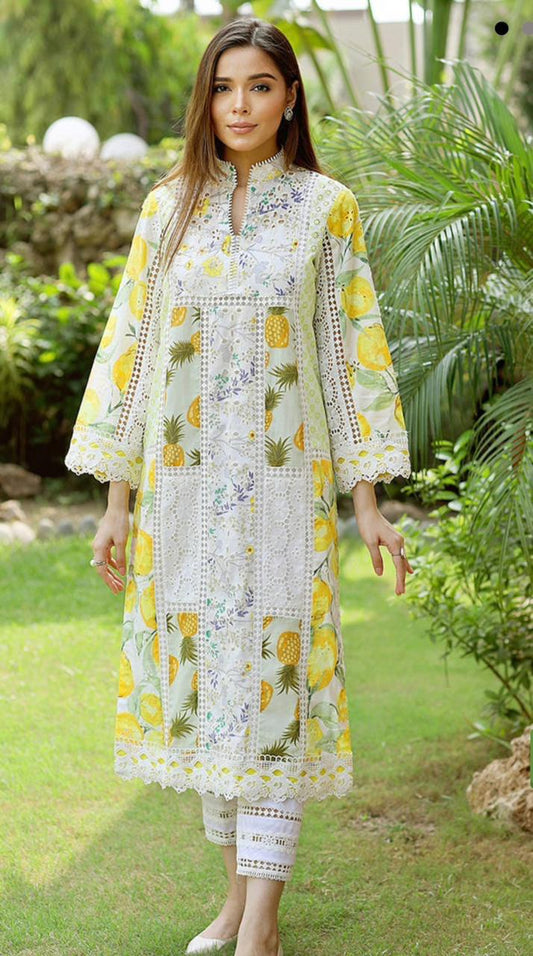 Sada Saaghar  Luxury Lawn Chikankari Dress 2024