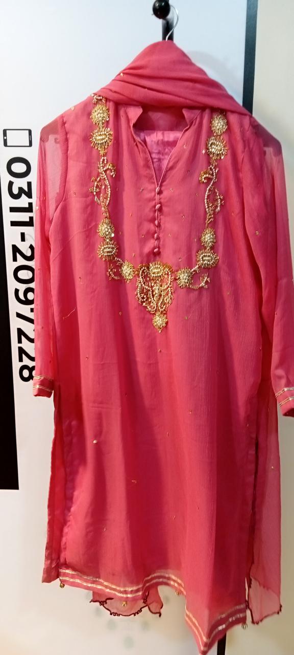 Neelofar Semi Pure Chiffon Dress 2024