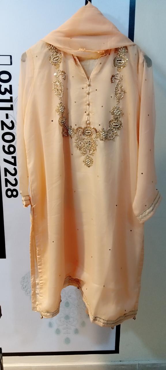 Neelofar Semi Pure Chiffon Dress 2024