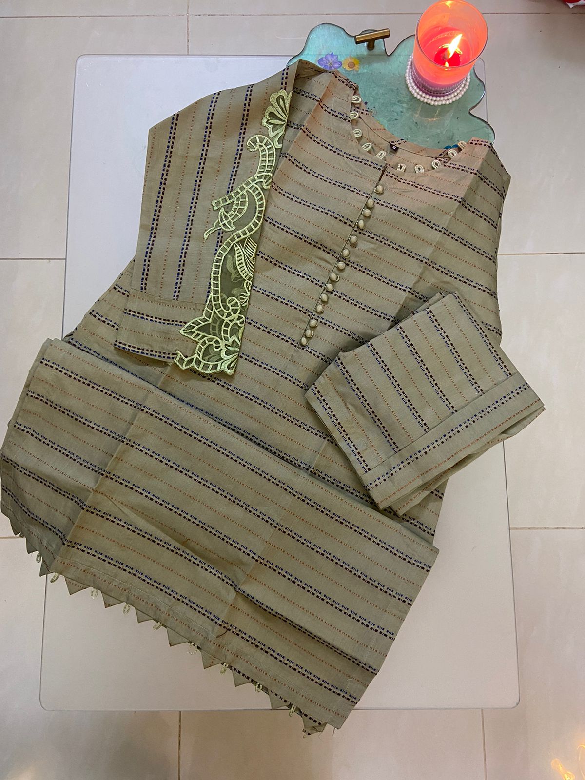 2-Piece Co-Ord Set - Premium Khaddar Cotton