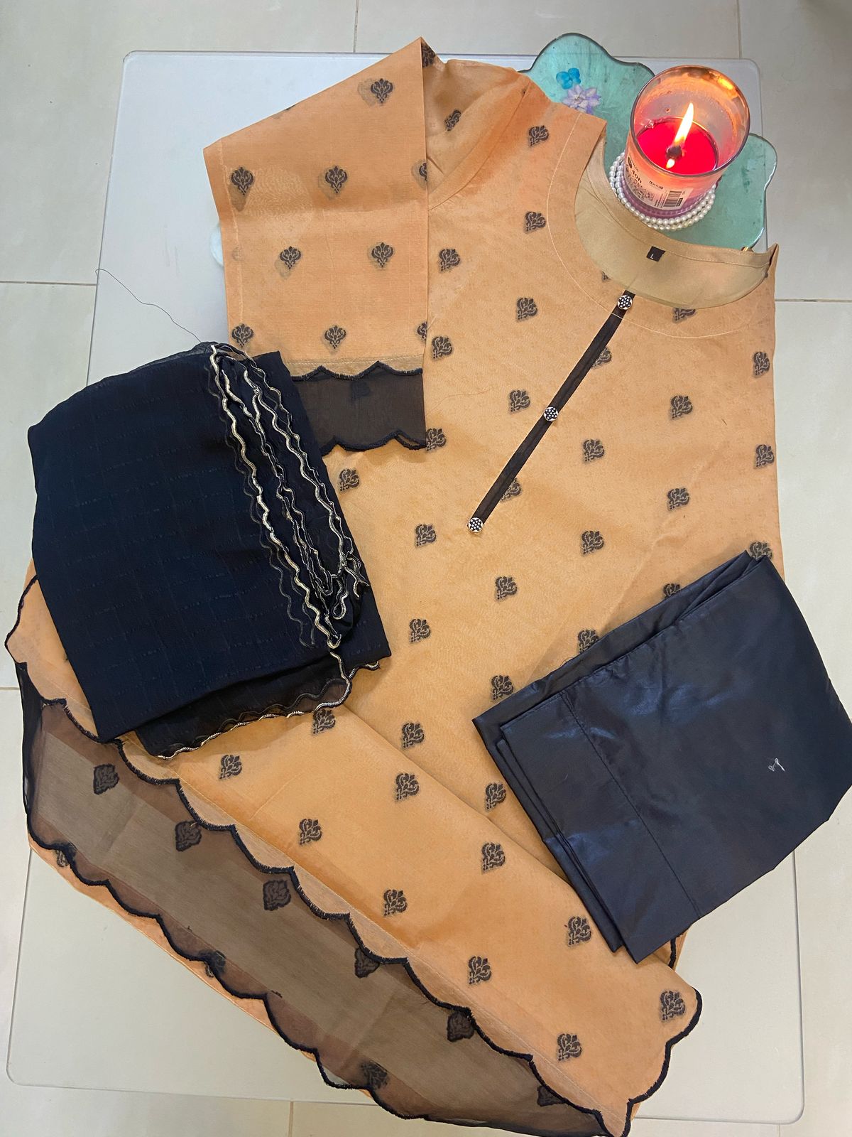 Soft Paper Cotton Lawn 3-Piece Ready-to-Wear Suit