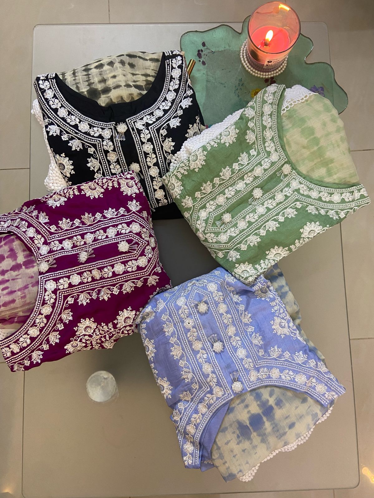 Radiance Semi Pure Raw Silk Stitched Dress 2024