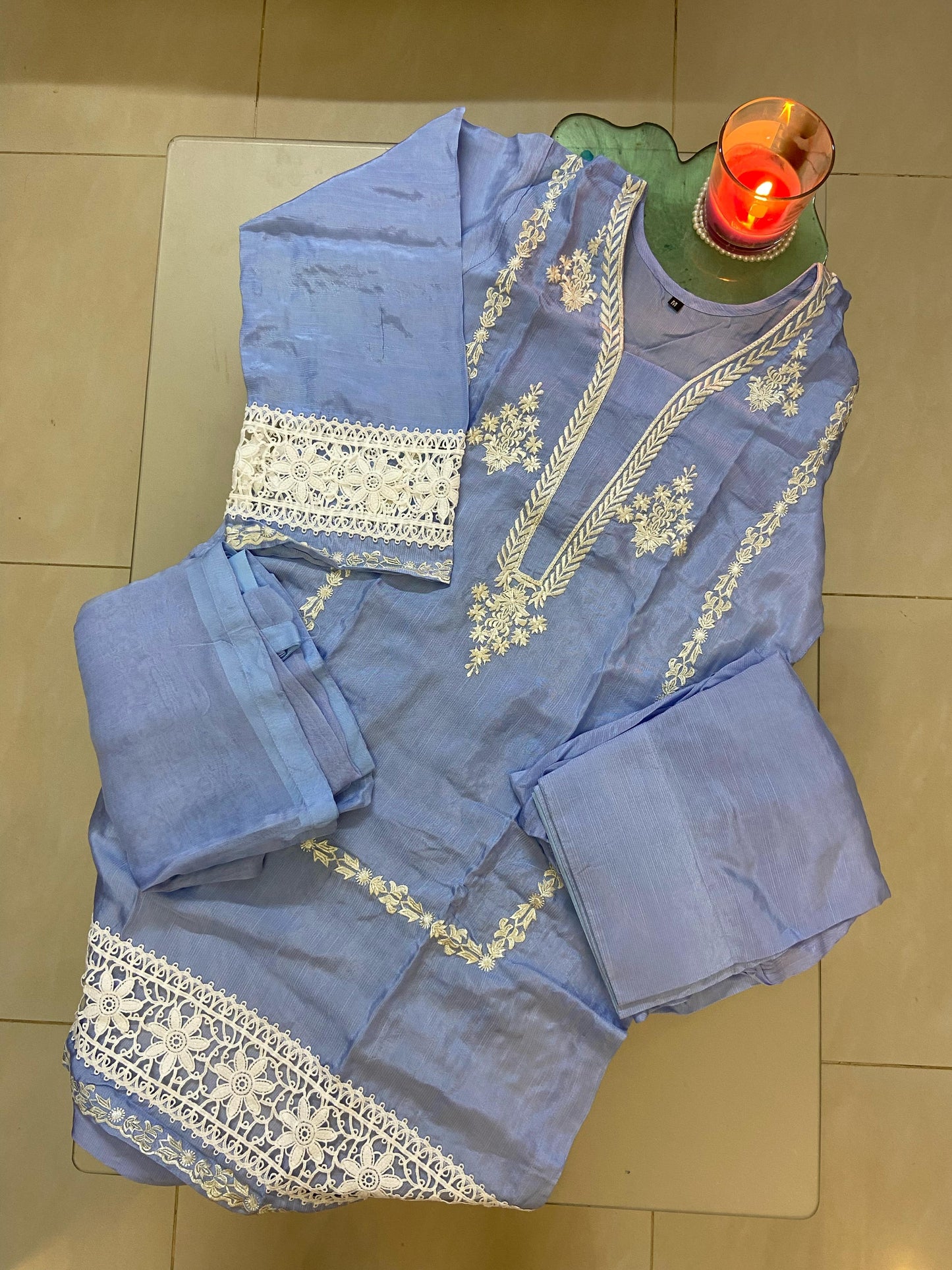 3-Piece Ready-to-Wear Farshi Luxury Ensemble