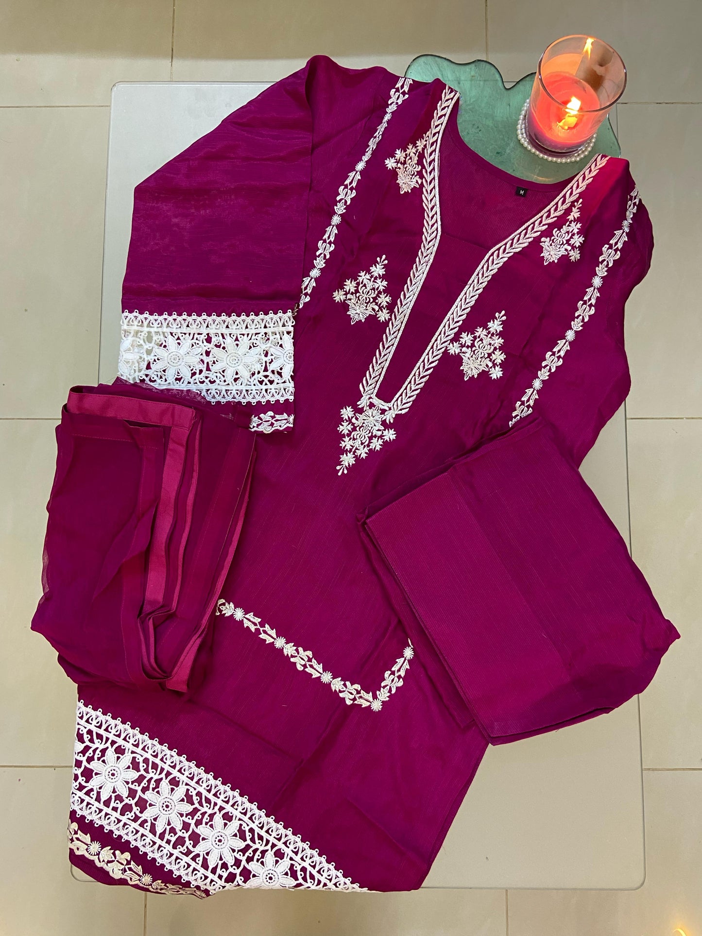 3-Piece Ready-to-Wear Farshi Luxury Ensemble