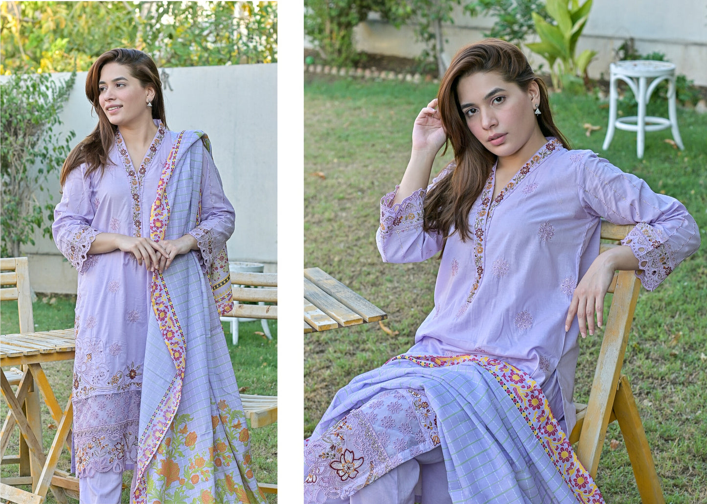 Nazakat Luxury Lawn Sttched Dress 2024