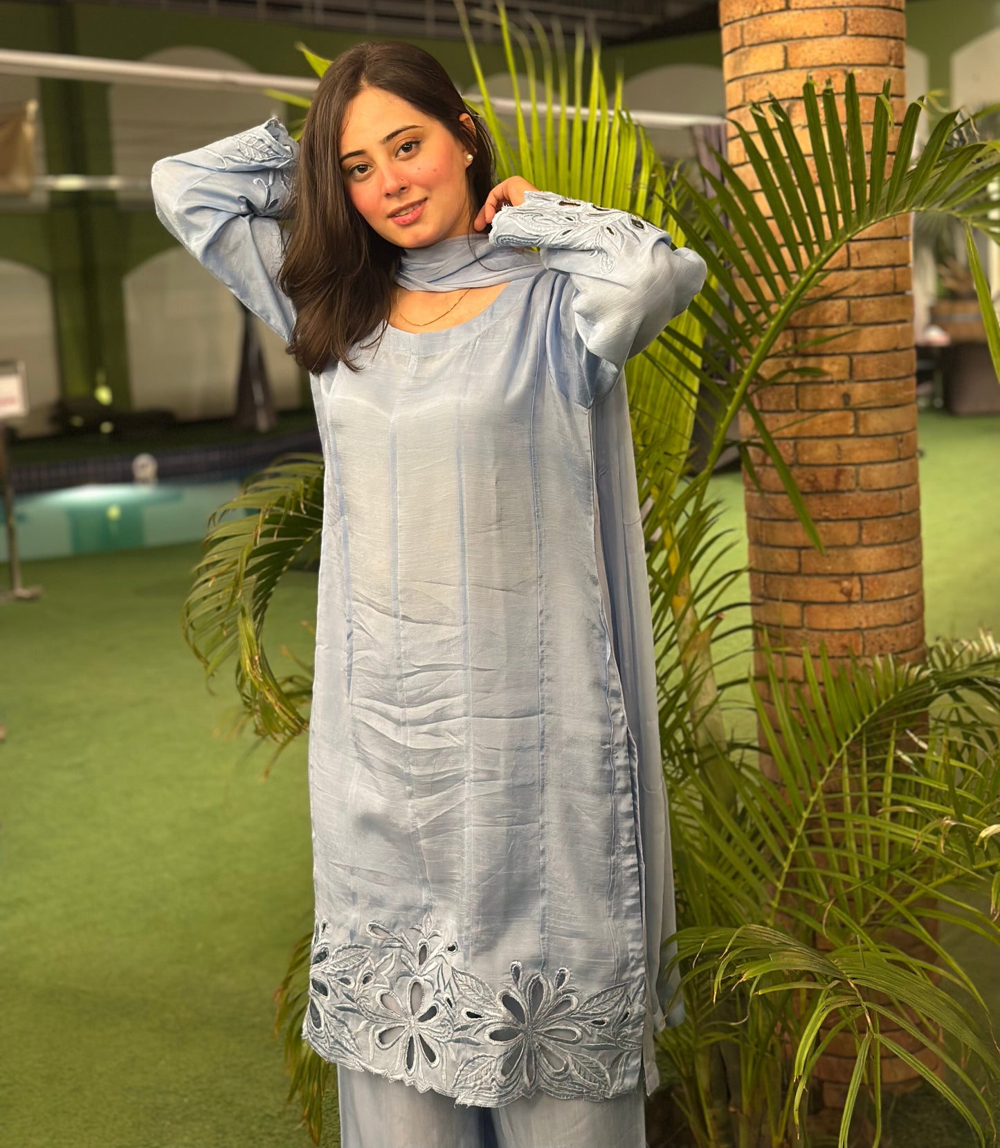 Shop elegant 3 Pcs Pure Pakistani Rawsilk Suit