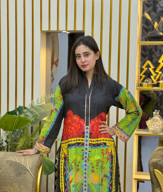 2 PCS Soft Swiss Lawn Co-Ord Set – Digital Printed