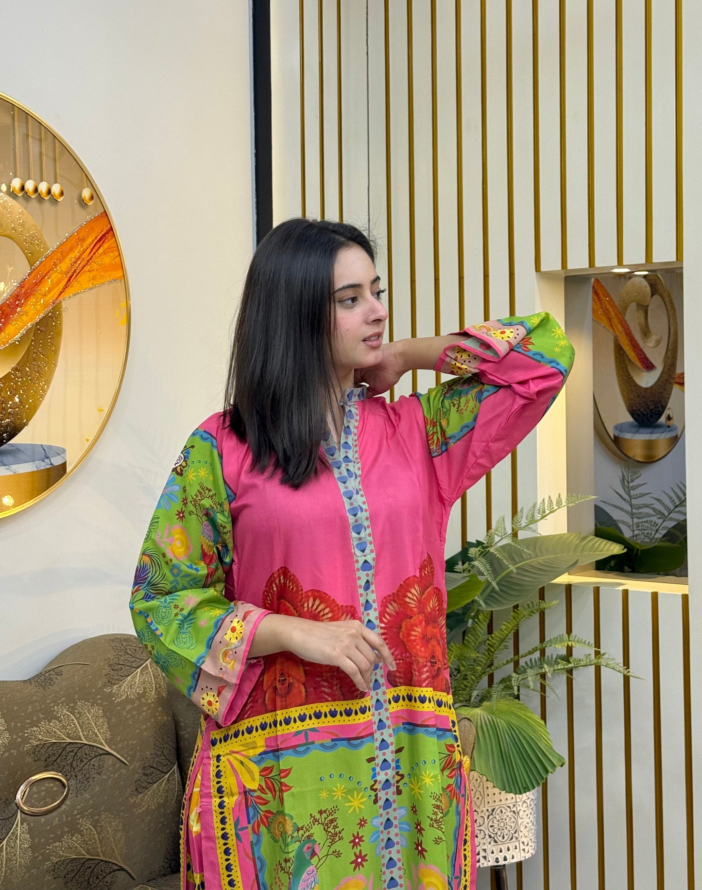 2 PCS Soft Swiss Lawn Co-Ord Set