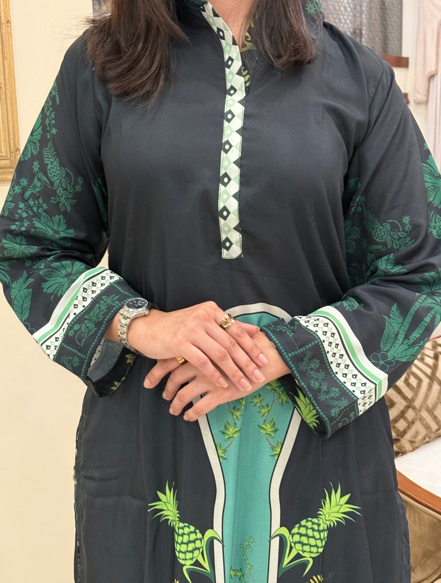 2 PCS Soft Swiss Lawn Co-Ord Set – Digital Printed