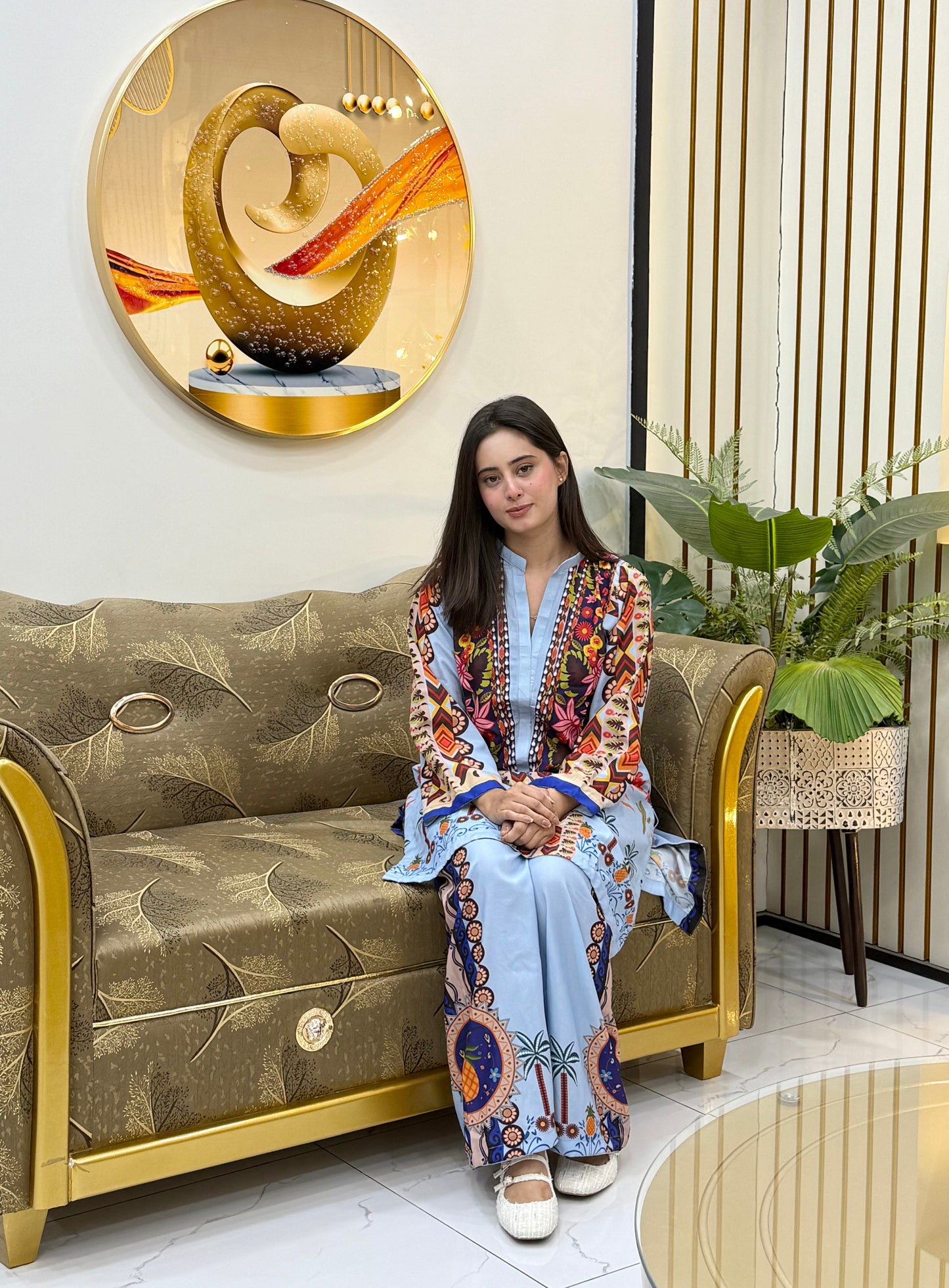 2 PCS Soft Swiss Lawn Co-Ord Set – Digital Printed