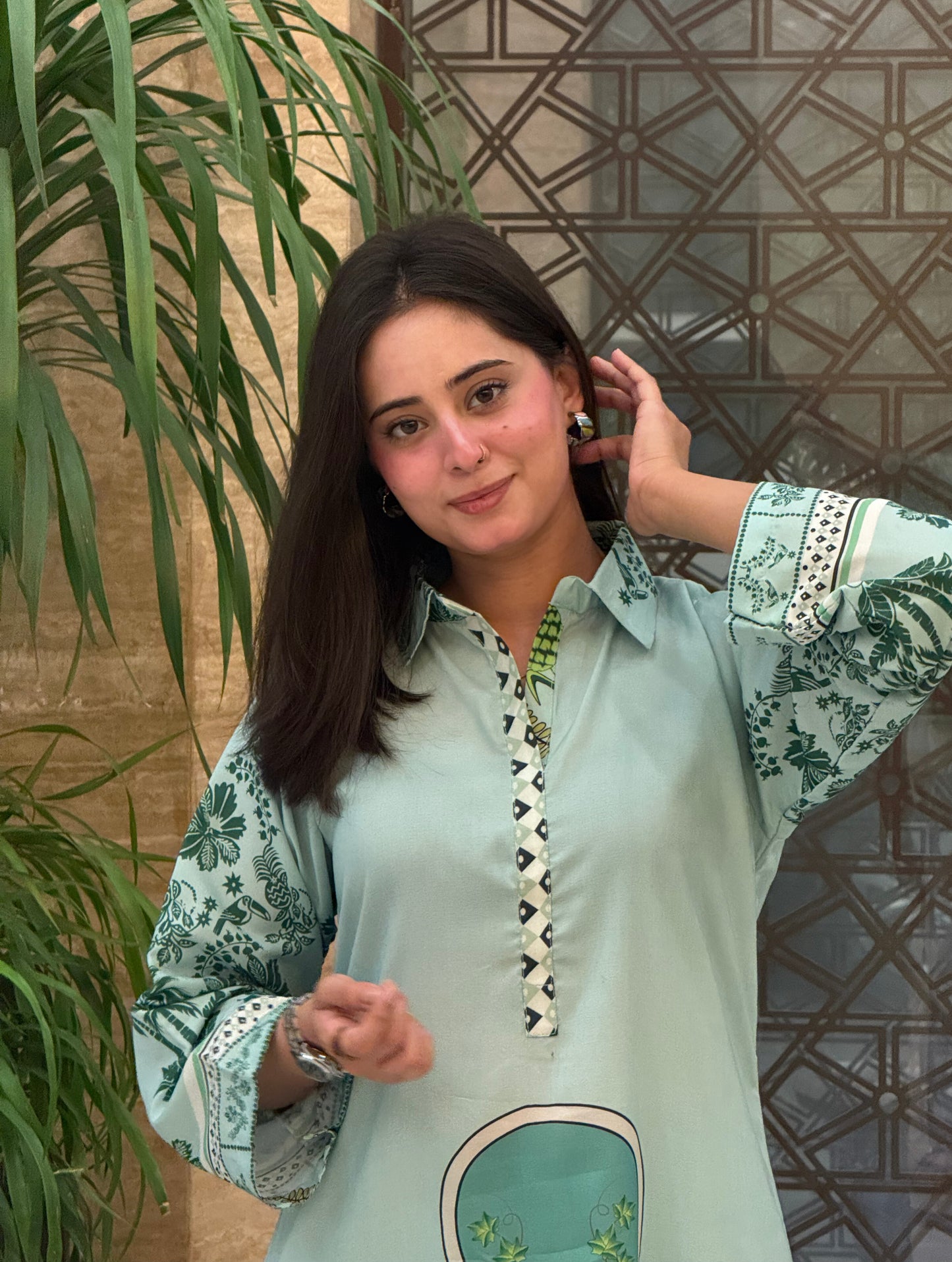 2 PCS Soft Swiss Lawn Co-Ord Set – Digital Printed