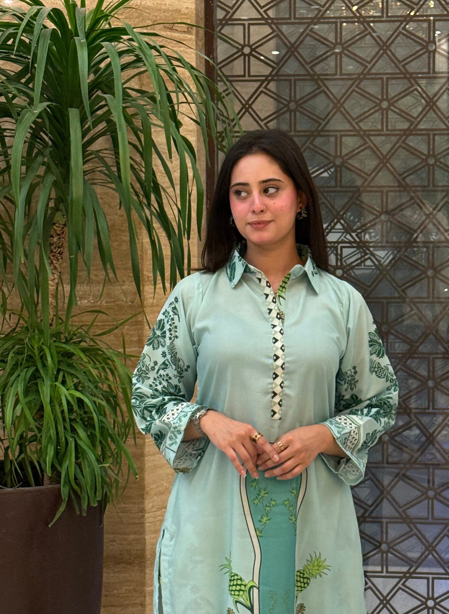 2 PCS Soft Swiss Lawn Co-Ord Set – Digital Printed