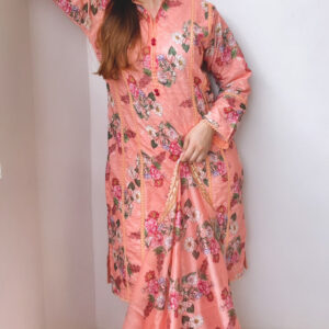 Malka-e-Sahar Luxury Lawn Chikankari Dress 2024