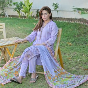 Nazakat Luxury Lawn Sttched Dress 2024