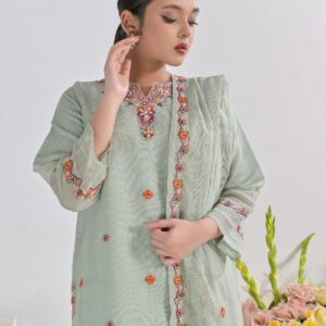 Jhil Mil Premium Khaddi Net Dress 2024