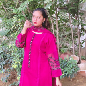 Pink Beauty Premium Pure Stitched Lawn Dress 2024