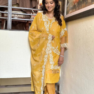 Khushbu Premium Khaadi Soft Net Dress By Hm Jummani 2024