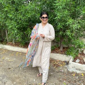 Aangan 2 Pc Cord  Set Luxury Lawn Chikankari Dress 2024