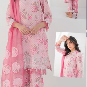 Jazmin Polka Dots Premium Pure Swiss Lawn Chikankari With SIlk Duppata 24