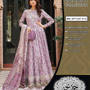 Maria b Pure Lawn Embroidered Dress M-Print 2024